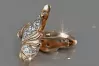 Russian Soviet rose pink 14k 585 gold earrings vec159 alexandrite ruby emerald sapphire ...