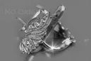 Vintage rose pink 14k 585 gold earrings vec159 alexandrite ruby emerald sapphire ...