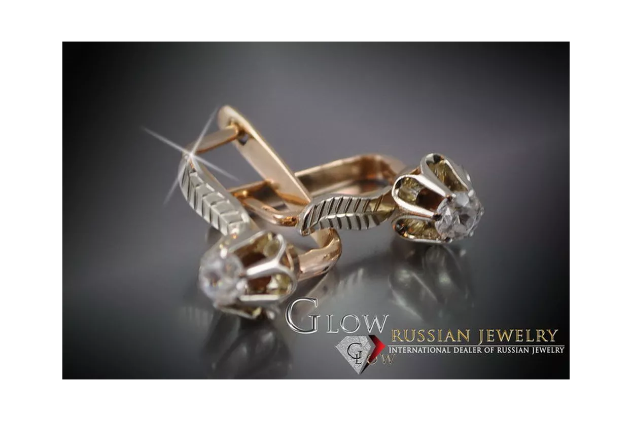 Rus sovietic a crescut roz 14k 585 cercei de aur vec165 alexandrit rubin smarald safir ...