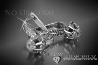 Vintage auskariai iš 14k 585 rožinio aukso vec165 aleksandritas rubinas emeraldas safiras ...