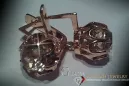 Vintage rose pink 14k 585 gold earrings vec168 alexandrite ruby emerald sapphire ...
