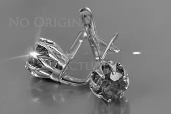 Vintažiniai auskarai iš 14k 585 rožinio aukso vec168 aleksandrito rubino smaragdo safyro...