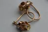 Russian Soviet rose pink 14k 585 gold earrings vec173 alexandrite ruby emerald sapphire ...