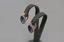 Vintage rose pink 14k 585 gold earrings vec174 alexandrite ruby emerald sapphire ...