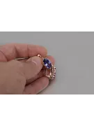 Pendientes vintage de oro rosa rosa 14k 585 vec174 alejandrita rubí esmeralda zafiro...