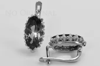 Cercei din aur 585, roz trandafir vintage, vec174, alexandrit, rubin, smarald, safir...