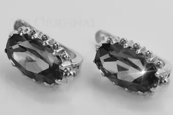 Cercei din aur 585, roz trandafir vintage, vec174, alexandrit, rubin, smarald, safir...