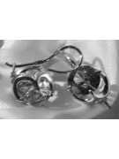 Vintage rose pink 14k 585 gold earrings vec176 alexandrite ruby emerald sapphire ...