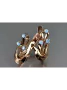 Ruso soviético rosa rosa 14k 585 pendientes de oro vec180 alejandrita rubí esmeralda zafiro ...