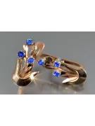 Ruso soviético rosa rosa 14k 585 pendientes de oro vec180 alejandrita rubí esmeralda zafiro ...