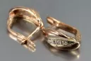 Russische Sowjetische Rose Pink 14k 585 Gold Ohrringe vec181 Alexandrit Rubin Smaragd Saphir ...