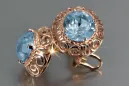 Russische Sowjetische Rose Pink 14k 585 Gold Ohrringe vec183 Alexandrit Rubin Smaragd Saphir ...