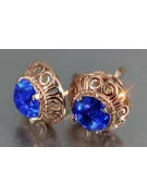 Russische Sowjetische Rose Pink 14k 585 Gold Ohrringe vec183 Alexandrit Rubin Smaragd Saphir ...