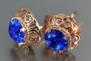 Russische Sowjetische Rose Pink 14k 585 Gold Ohrringe vec183 Alexandrit Rubin Smaragd Saphir ...