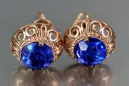 Russische Sowjetische Rose Pink 14k 585 Gold Ohrringe vec183 Alexandrit Rubin Smaragd Saphir ...