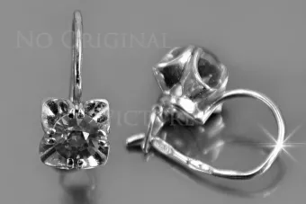 Vintage kolczyki z 14k 585 różowego złota vec184 aleksandryt rubin szmaragd szafir ...
