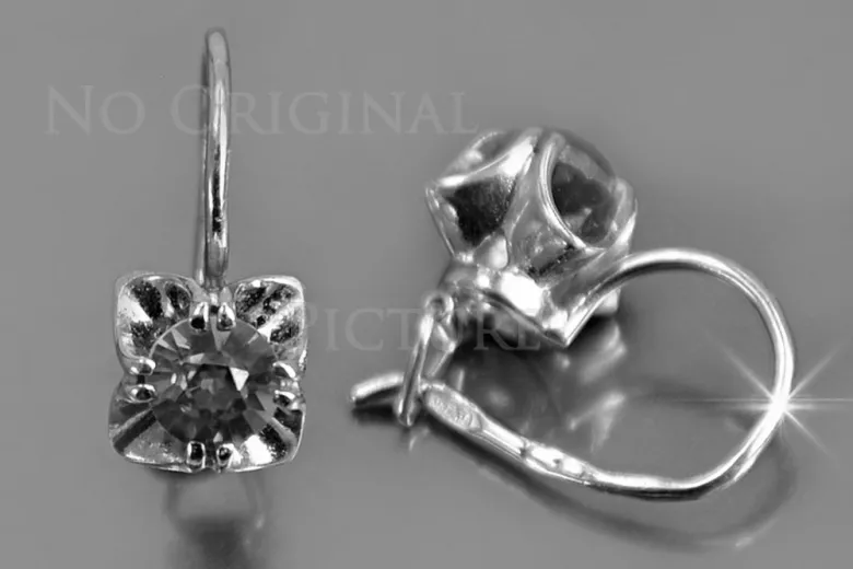 Русская советская розовая роза 14k 585 золото серьги vec184 александрит рубин изумруд сапфир ...