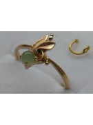 Vintage rose pink 14k 585 gold earrings vec189 alexandrite ruby emerald sapphire ...