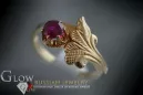 Vintage rose pink 14k 585 gold earrings vec195 alexandrite ruby emerald sapphire ...