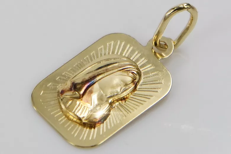 Galben de aur Maria medalion icoana pandantiv pm012y
