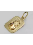 Yellow gold Mary medallion icon pendant pm012y