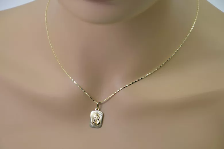 ميدالية ذهبية 14k 585 رمز العذراء pm012y