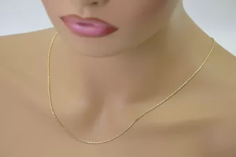 Itališka auksinė grandinėlė 14k 585 geltono aukso Żmijka cc080m