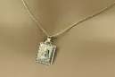 Mother of God 14k gold medallion & chain pm002y&cc080y