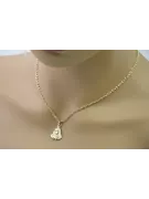 Mother of God medallion & diamond cut 14k gold chain pm004y16&cc074y50