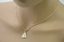 Mother of God medallion & diamond cut 14k gold chain pm004y16&cc074y50
