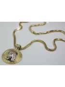 Gold (silver) pendant Jesus & Rope chain (different weights)