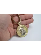 Colgante de oro de 14k Jesús & cuerda cadena cc020y