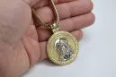 Pendentif de 14k d'or Jésus & Rope chaîne cc020y