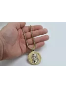 Gold (Silber) Anhänger Jesus & Seil Kette (verschiedene Gewichte)