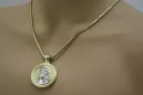 Gold 14k Anhänger Jesus & Rope Kette cc020y