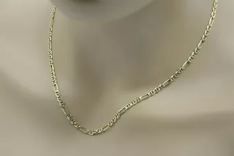 Верижка Guccistyle Figaro от италианско жълто 14k злато cc046y
