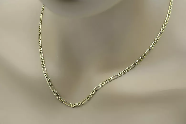 Итальянская желтая цепочка Guccistyle Figaro из 14-каратного золота cc046y