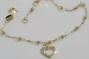 Italian yellow 14k gold lady heart bracelet Celeblity cbc001