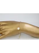 14 Karat Gelbgold Lady Leaf Armband Berühmtheit cbc003y