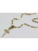 Католически кръст и котва 14k златна верига ctc012y & cc084y