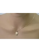 Pendentif en forme d’icône médaillon en or Mary avec chaîne ★ zlotychlopak.pl ★ or 585 333 prix bas