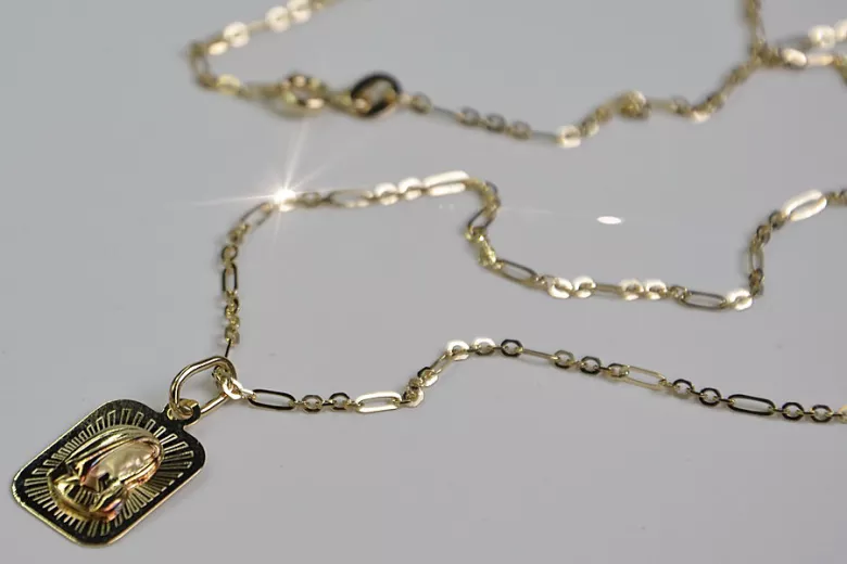 Золотой медальон Марии икона кулон с цепочкой ★ zlotychlopak.pl ★ Золото 585 333 низкая цена