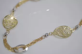 Χρυσό αλυσίδα 14k 585 bicolor ιταλικά Φαντάσεις cfc003yw