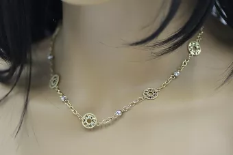 Χρυσή αλυσίδα 14k 585 δίχρωμη ιταλική Fantazy cfc002yw