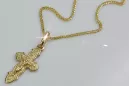 Gold Orthodox cross with chain ★ zlotychlopak.pl ★ Gold sample 585 333 Low price