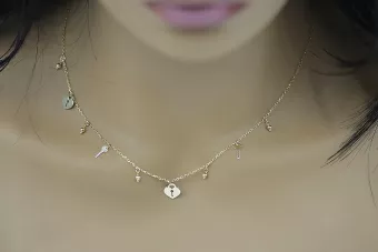 российская розовая золотая цепочка