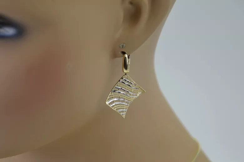 Pendientes de oro ★ russiangold.com ★ Muestra de oro 585 333 Precio bajo!