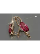 Russisches sowjetisches Silber Rosé vergoldet 925 Alexandrit Rubin Smaragd Saphir Aquamarin Zirkon ... Ohrringe vec011rp