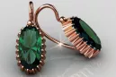 Russisches sowjetisches Silber Rosé vergoldet 925 Alexandrit Rubin Smaragd Saphir Aquamarin Zirkon ... Ohrringe vec047rp