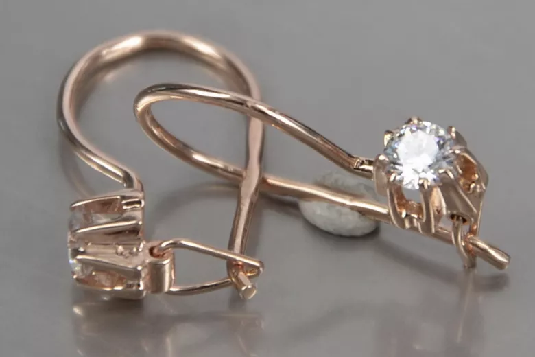 Russisches sowjetisches Silber Rosé vergoldet 925 Alexandrit Rubin Smaragd Saphir Aquamarin Zirkon ... Ohrringe vec053rp